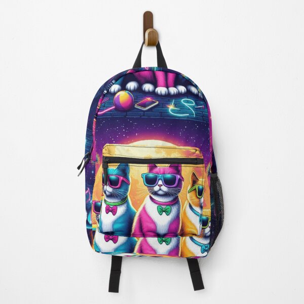 Item preview, Street Cats Retrowave Style designed and sold by AIrtisticPrints.