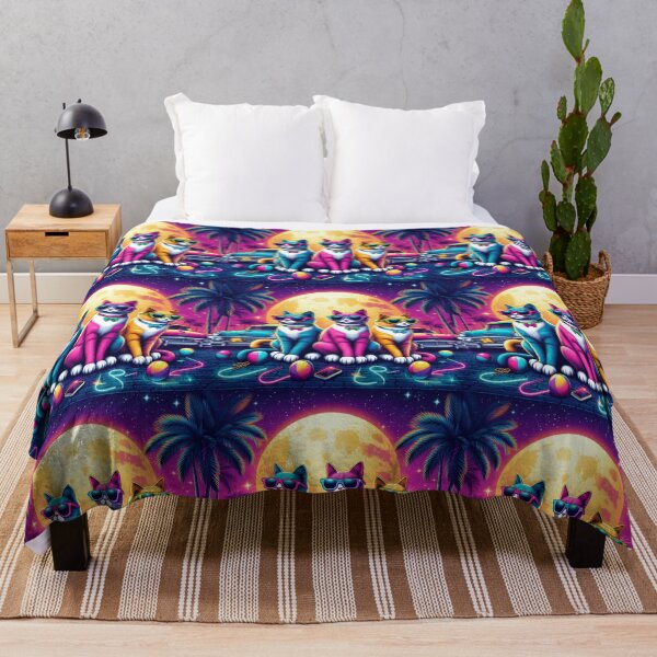 Item preview, Street Cats Retrowave Style designed and sold by AIrtisticPrints.
