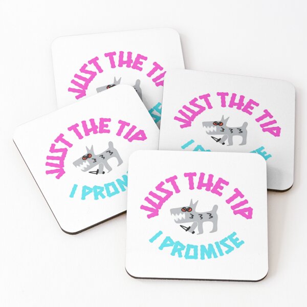 Item preview, Just the tip, I promise, Angry Dog with Knife, FunnyFits70, Humor, Funny designed and sold by FunnyFits70.