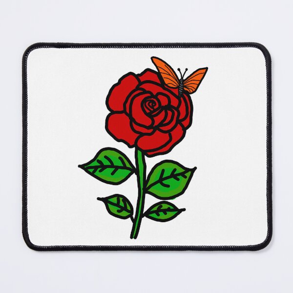 Artikelvorschau, Schmetterling auf einer Rose entworfen und verkauft von Samantha3124.