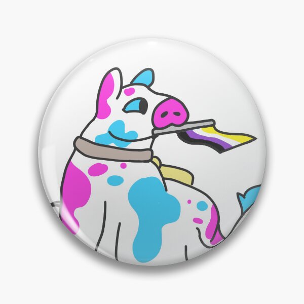 Item preview, Nonbinary pride cow designed and sold by catfishsailor.