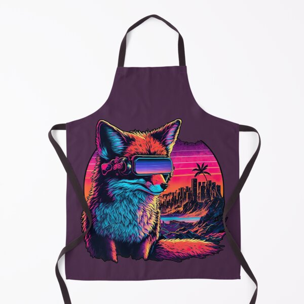 Item preview, Retro Futuristic Synthwave Fox designed and sold by Mythic-Dream.