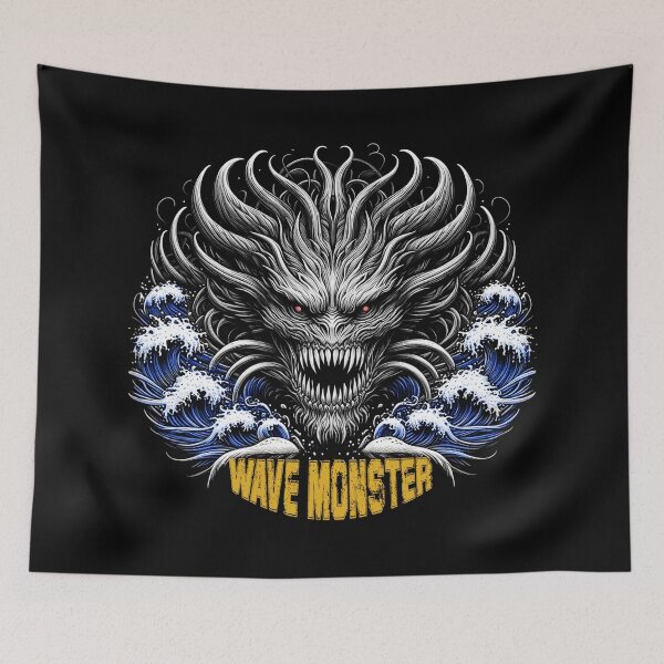 Item preview, Wrath of the Wave Monster - Ocean Inspired Surfing Image  designed and sold by HeavyHits.