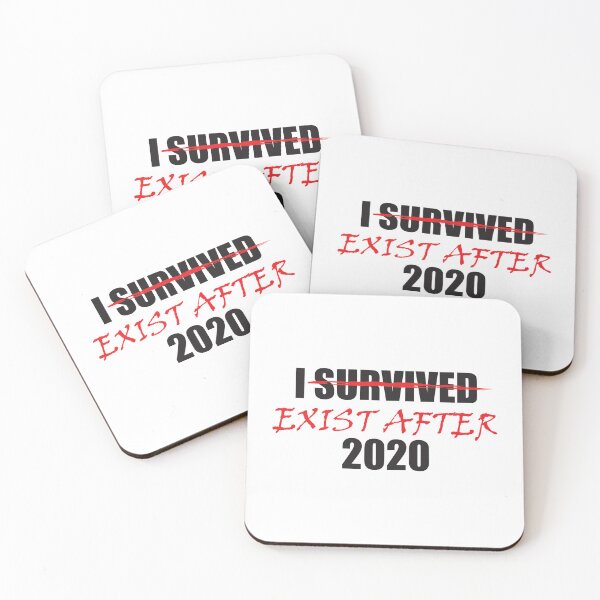 Item preview, I Survived 2020 With Survived Crossed Out And Exist After Written In Place Dark Humor 2020 Joke designed and sold by TheRainFamily.
