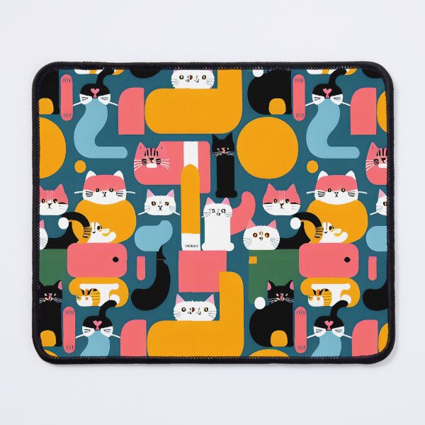 Item preview, Colorful pattern of Cats designed and sold by Pim-Crystal.