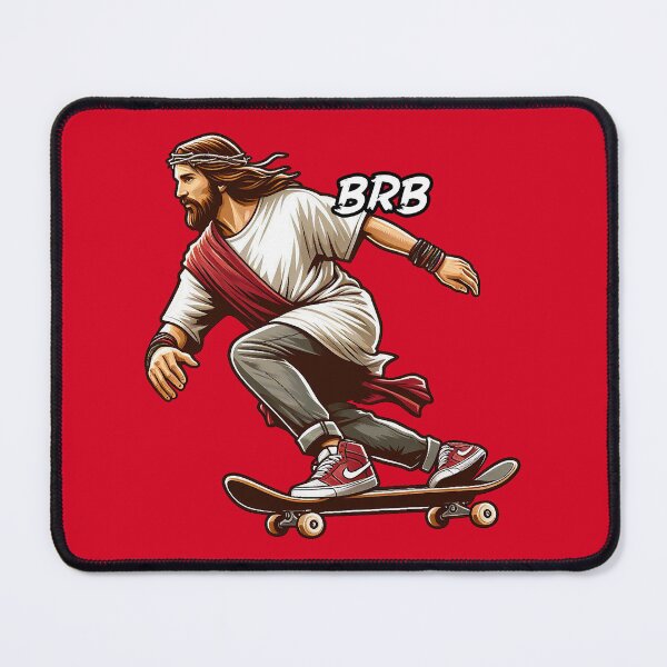 Item preview, BRB meme Jesus is coming soon Skateboarding designed and sold by plushism.
