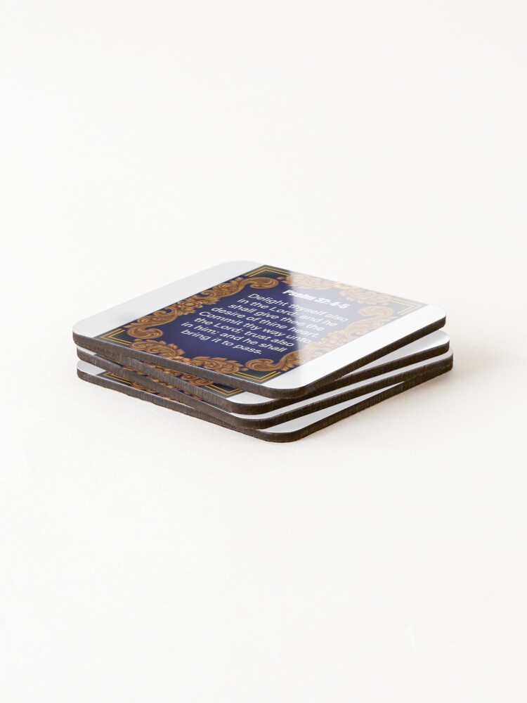 Thumbnail 4 of 5, Coasters (Set of 4), Trusting in Divine Promises" designed and sold by RhonDesign.