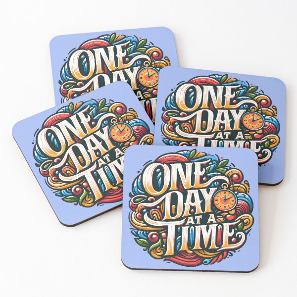 Item preview, One day at a time, typography designed and sold by maxmaj.