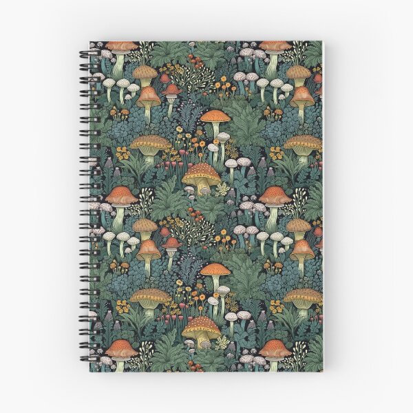 Item preview, Mushroom, Botanical, Forest, Red and Green, Flower, Cotttage Core print designed and sold by Blue-Dazzle.