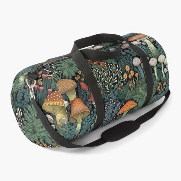 Item preview, Mushroom, Botanical, Forest, Red and Green, Flower, Cotttage Core print designed and sold by Blue-Dazzle.