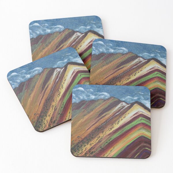 Item preview, Dark view of rainbow mountains in Peru designed and sold by mariya-ivanova.