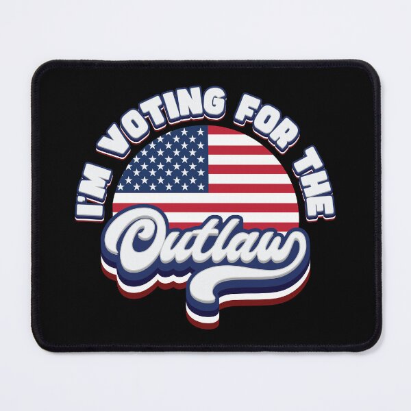 Item preview, I'm Voting For The Outlaw - US Flag designed and sold by Whimsical Thinker.