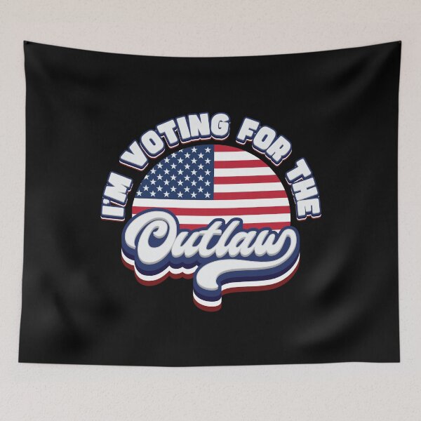 Item preview, I'm Voting For The Outlaw - US Flag designed and sold by Whimsical  Thinker.