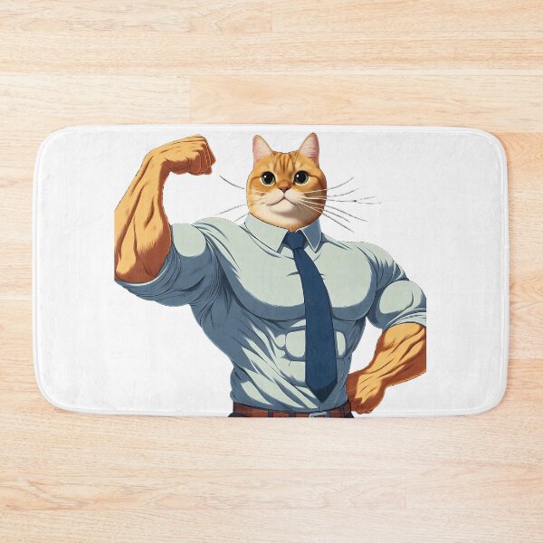 Item preview, Bodybuilder Officer Cat designed and sold by cutenesss.