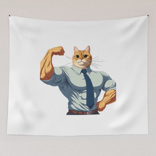 Item preview, Bodybuilder Officer Cat designed and sold by cutenesss.