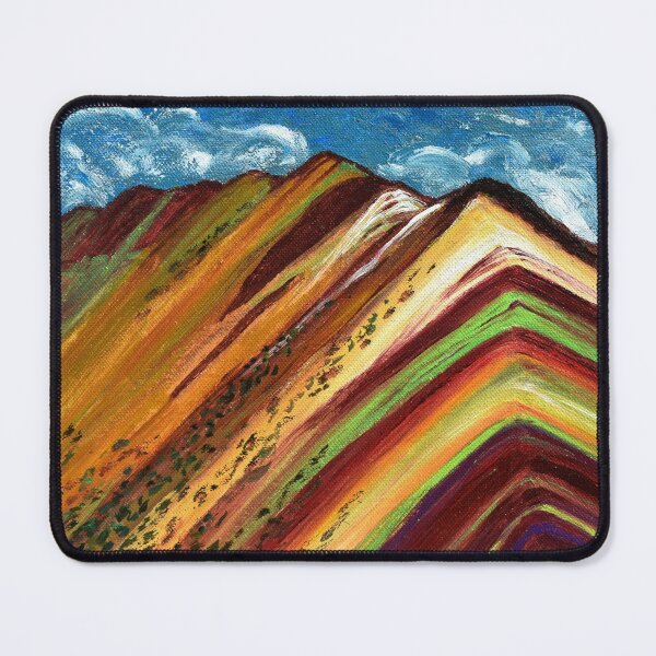 Item preview, Rainbow mountains in Peru painting designed and sold by mariya-ivanova.