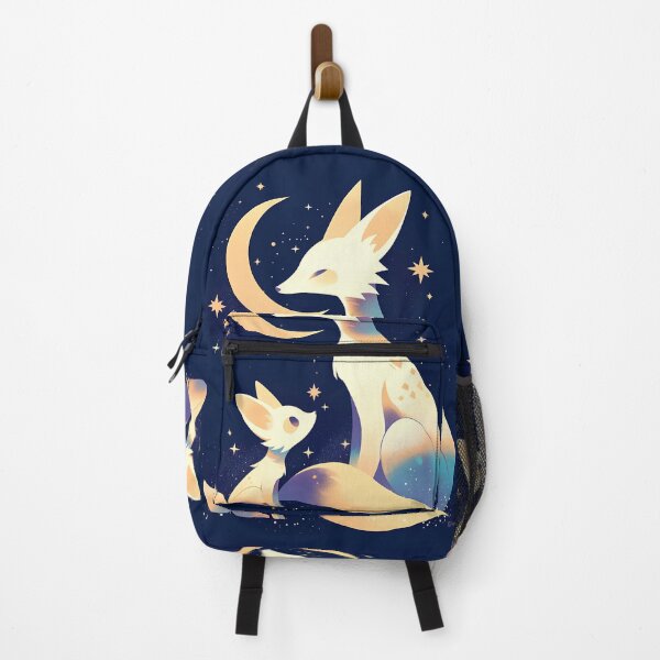 Item preview, Mom and Baby Fennec Foxes Under the Moon designed and sold by Windy-market.