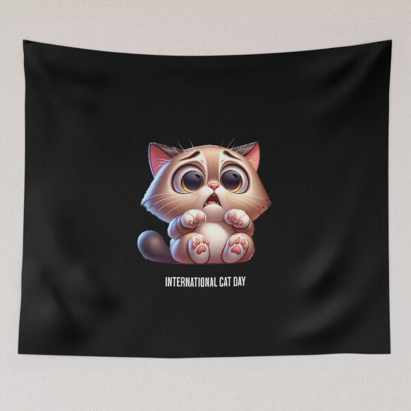 Item preview, Scared little cat - International Cat Day designed and sold by Pflugart.