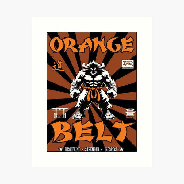 Artikel-Vorschau von Orangener Gürtel - Der Fortschritt in der Kampfkunst, designt und verkauft von RetroMaritalArt.