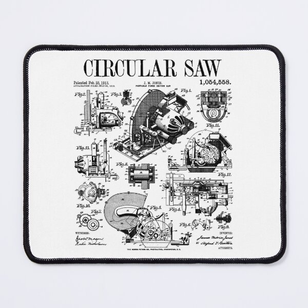 Item preview, Carpenter Builder Woodworker Circular Saw DIY Vintage Patent designed and sold by GrandeDuc.
