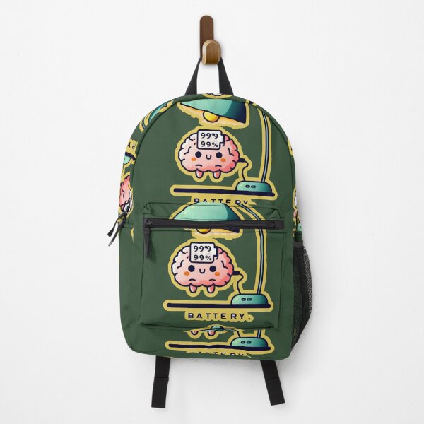 Item preview, Battery 99 % Green Lamp Pink Brain Charging Cute Image designed and sold by Nanthanon.