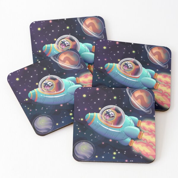 Item preview, Children's illustration of a space pug designed and sold by MariaPencilArt.