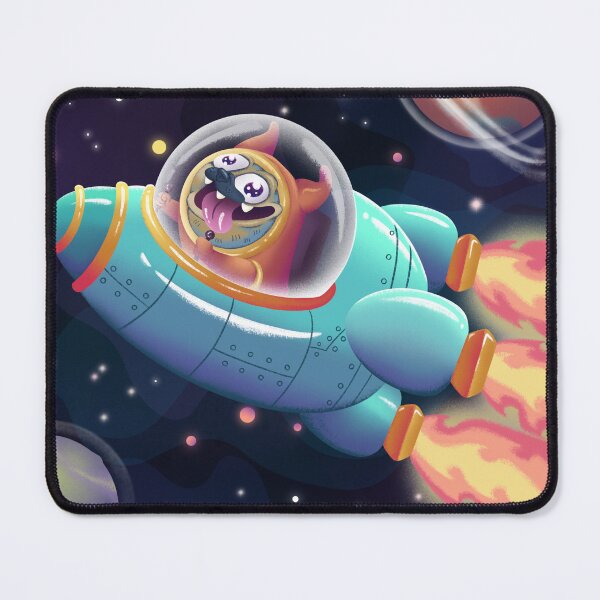 Item preview, Children's illustration of a space pug designed and sold by MariaPencilArt.