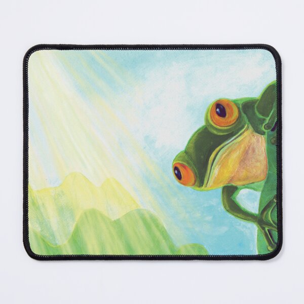 Item preview, Cute Green Frog Catching Sunrays designed and sold by Julia Doria.