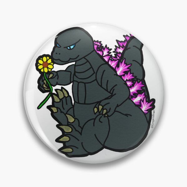 Item preview, Godzilla stopping to smell the flowers designed and sold by Gingers-Brain.