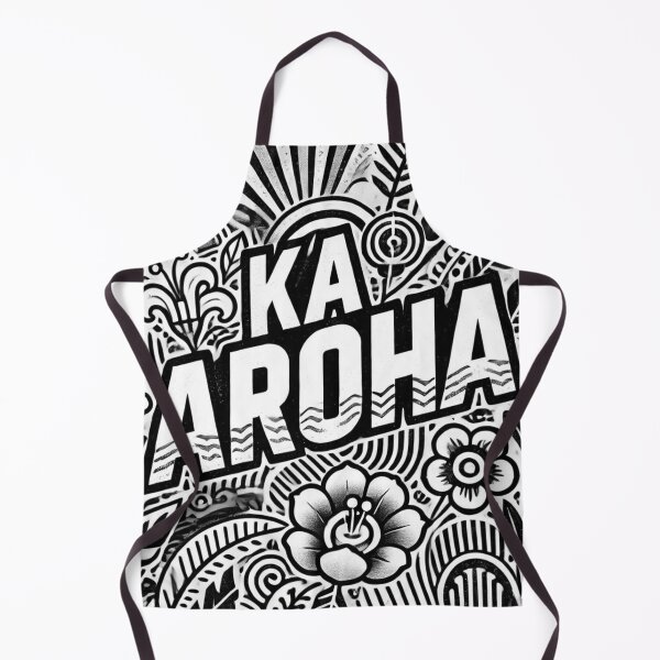 Aperçu de l'œuvre Ka Aroha (noir et blanc) créée et vendue par Customisedartnz.