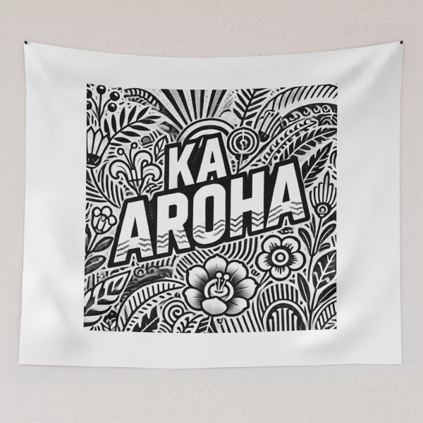 Item preview, Ka Aroha (Black and White) designed and sold by Customisedartnz.