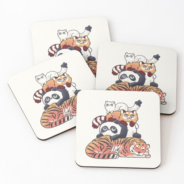 Item preview, Tiger panda red panda and ferret stack  designed and sold by Artofmayara.