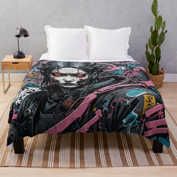 Item preview, Cyberpunk Witch Graffiti, Japanese Street Art, Dystopian designed and sold by Burn-Ego.