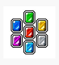 Sonic Rush - Sol Emeralds pixel art Photographic Print