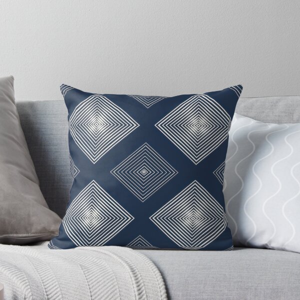 Item preview, Geometric Diamond Pattern in Blue and White, Seamless Pattern designed and sold by ImagineCorner.
