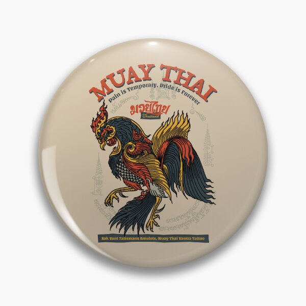 Item preview, Vintage Muay Thai Tattoo Rooster designed and sold by KewaleeTee.