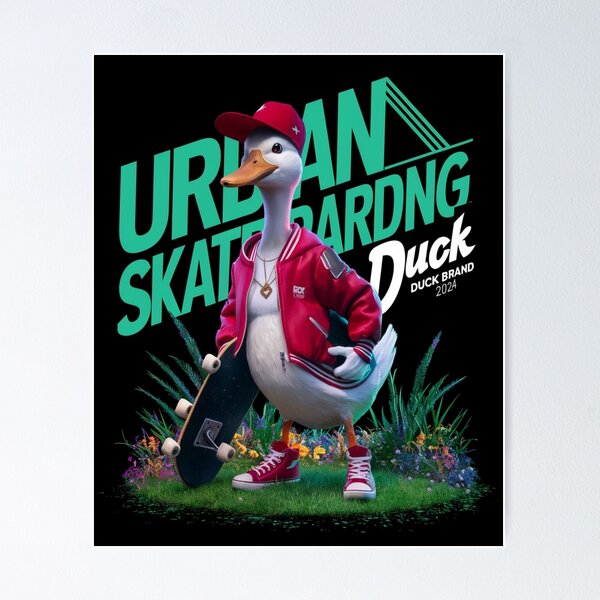 Item preview, Urban skateboarding - Skateboarding duck designed and sold by JansenGS.