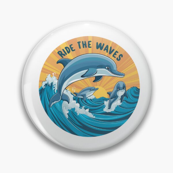 Item preview, Ride the Waves: Playful Dolphins Art designed and sold by deluxedigital1.
