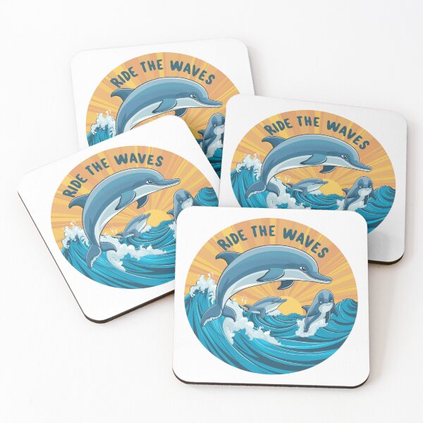 Item preview, Ride the Waves: Playful Dolphins Art designed and sold by deluxedigital1.