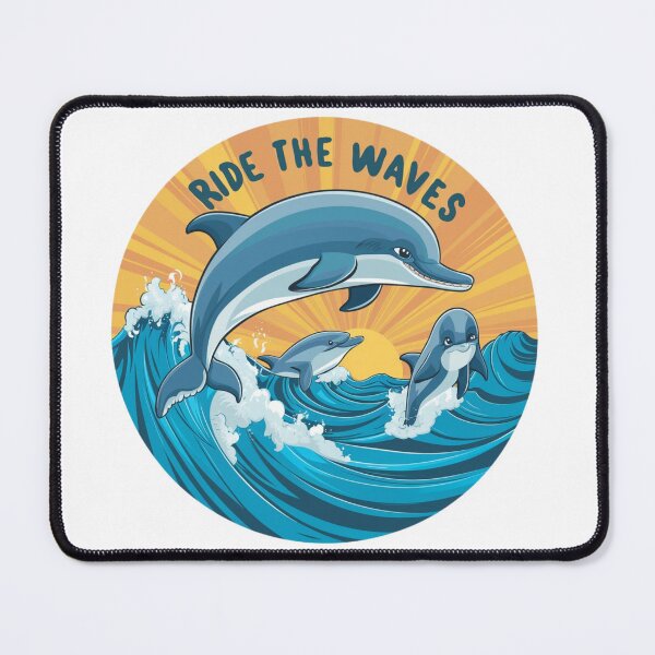 Item preview, Ride the Waves: Playful Dolphins Art designed and sold by deluxedigital1.