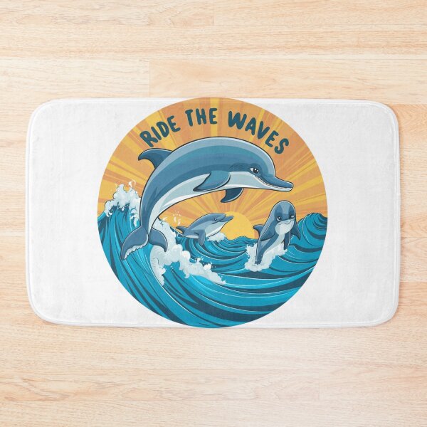 Item preview, Ride the Waves: Playful Dolphins Art designed and sold by deluxedigital1.