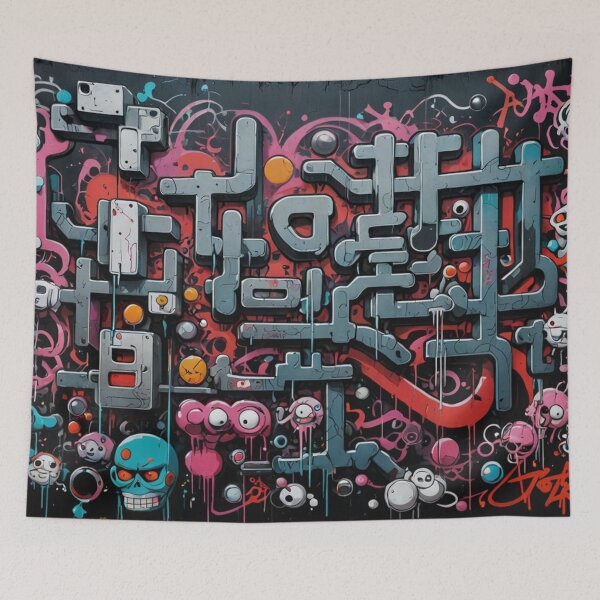Item preview, Abstract Cyberpunk Graffiti, Street Art Pattern, Japanese designed and sold by Burn-Ego.
