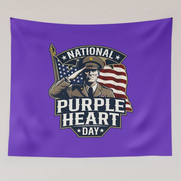 Item preview, National Purple Heart Day designed and sold by GarmentMonkeyCo.