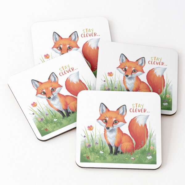 Item preview, Stay Clever: Playful Fox Art designed and sold by deluxedigital1.