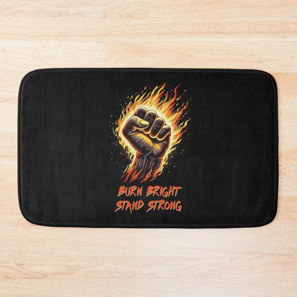Item preview, Burn Bright, Stand Strong - Fiery Fist of Strength designed and sold by SerhiiArt.