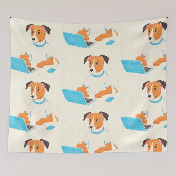 Item preview, Dog with a Laptop designed and sold by JacobsParadise.