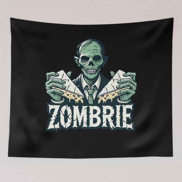 Item preview, zombie zombrie brie cheese halloween zombie cheese designed and sold by teeartforyou.