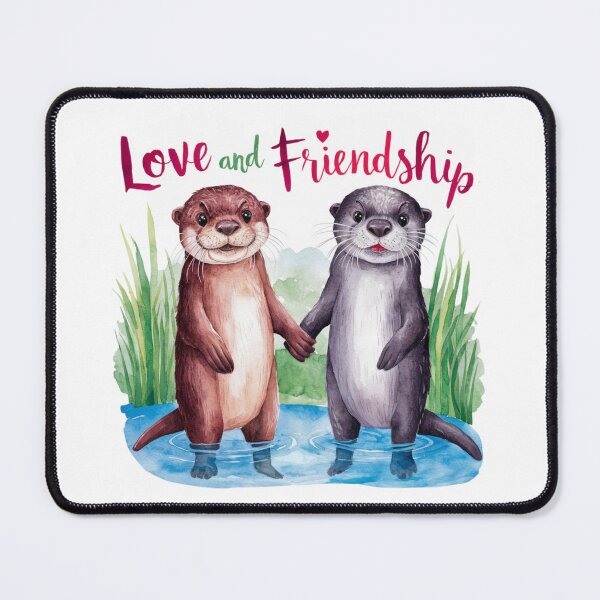 Item preview, Love and Friendship: Playful Otters Art designed and sold by deluxedigital1.