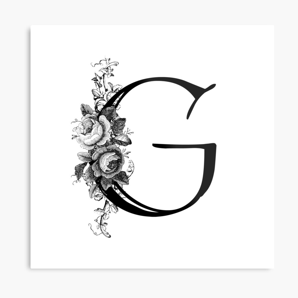 Flower Engraved Monogram Vintage Letter Graphic by artgrarisstudio ·  Creative Fabrica