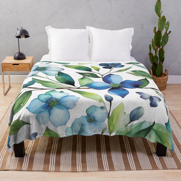 Item preview, Floral pattern. Blue flowers designed and sold by MagelliShop.